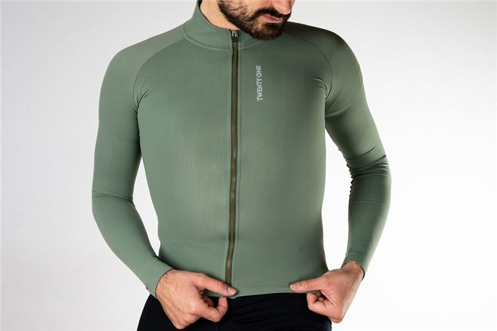 TWENTY ONE FACTORY THERMAL MENS JERSEY DARKSEAGREEN