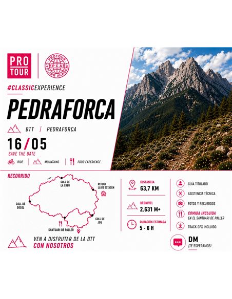 PROTOUR EXPERIENCE PEDRAFORCA