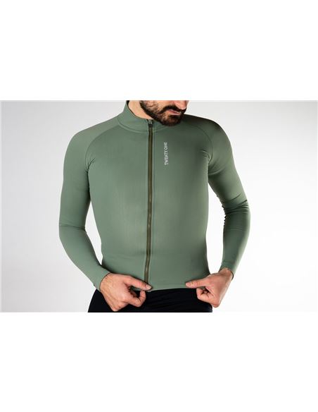 TWENTY ONE FACTORY THERMAL MENS JERSEY DARKSEAGREEN